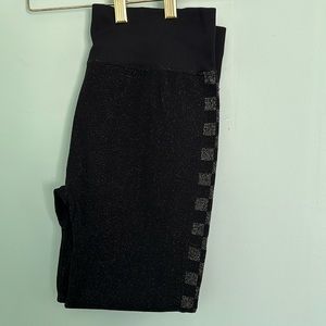 Victoria’s Secret PINK black sparkle leggings. N.W.O.T. Never worn, size large